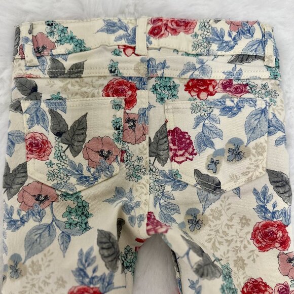 H&M Baby Floral Print Skinny Jeans – Cream Multi - Picture 6 of 11